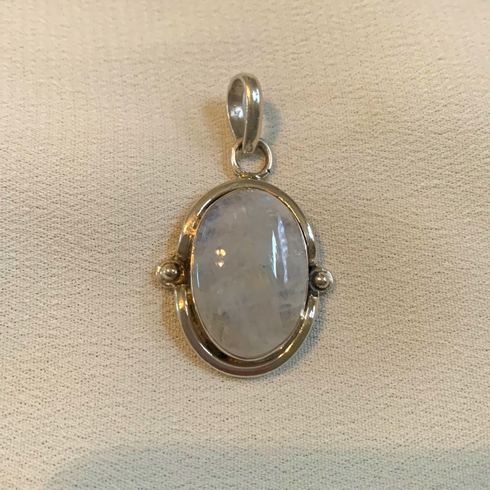Moonstone Pendant Handmade from Tibet ~
